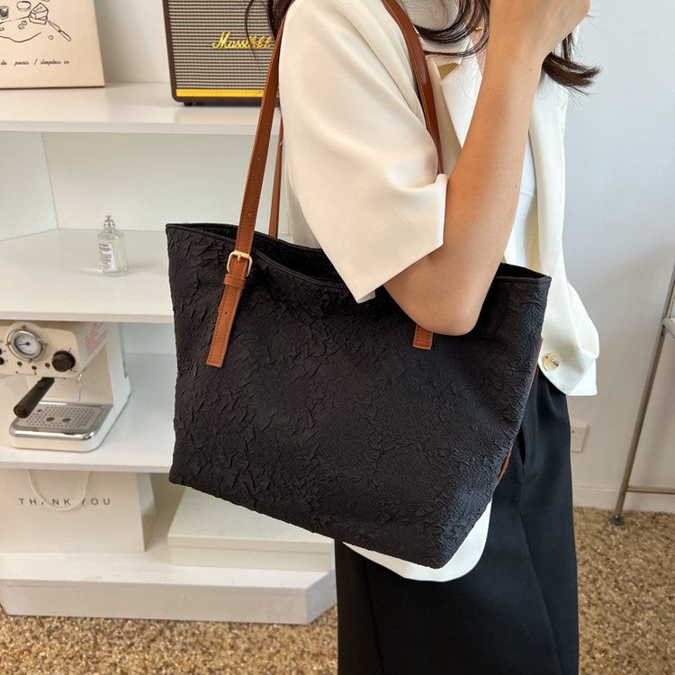 Designer Inspired Embroidered Canvas Tote with Leather Handles – Vintage Style Handbag